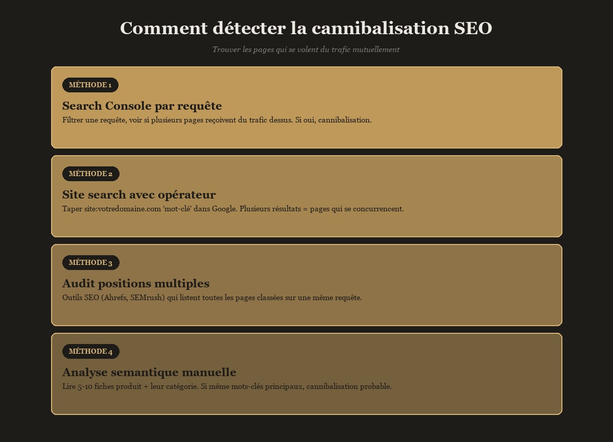 4 méthodes pour détecter la cannibalisation SEO