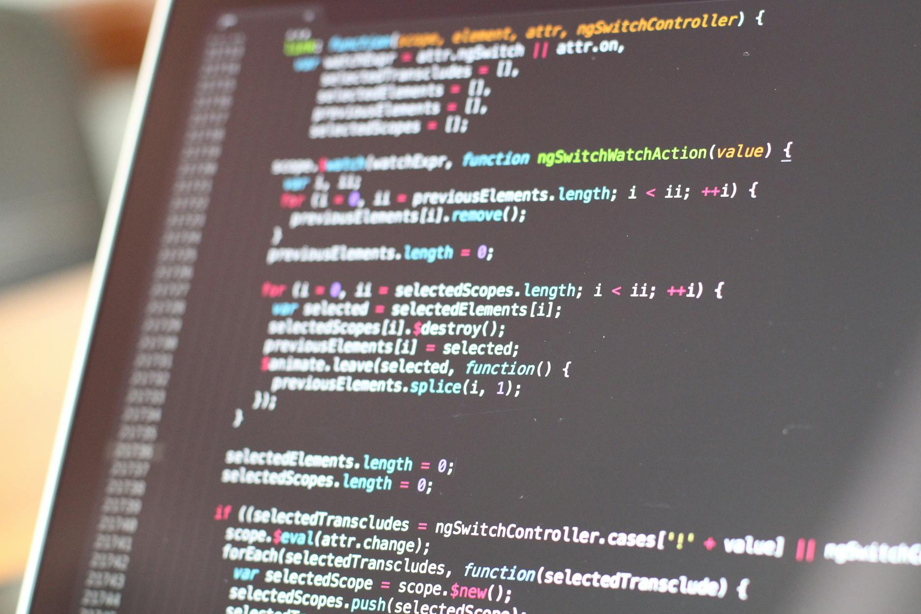 Code structuré sur écran d'ordinateur